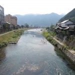 岐阜県の郡上八幡で川遊び！