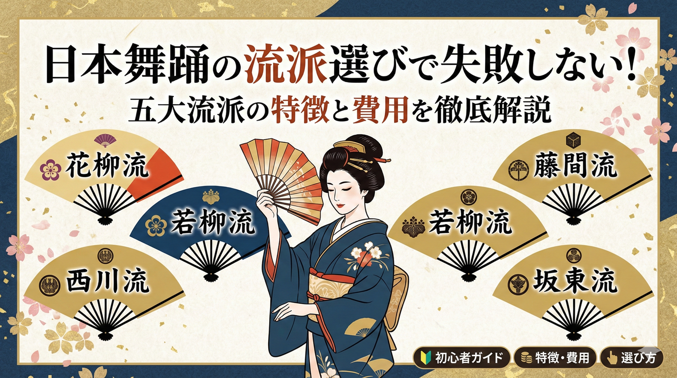 日本舞踊の流派選びで失敗しない!五大流派の特徴と費用を徹底解説